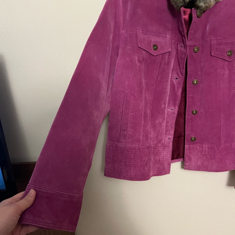 Vintage 100% Leather Suede Jacket - Picture 2 of 12